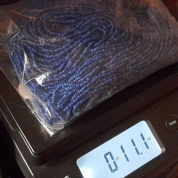 Chico's Blue Seed Bead Multistrand Necklace, 30", New With Tags, Silver Tone - Picture 15 of 15